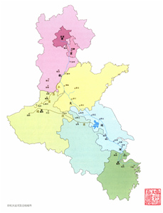 京杭大运河及沿线城市图