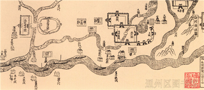 《通粮厅志·通州惠河源流图》之三
